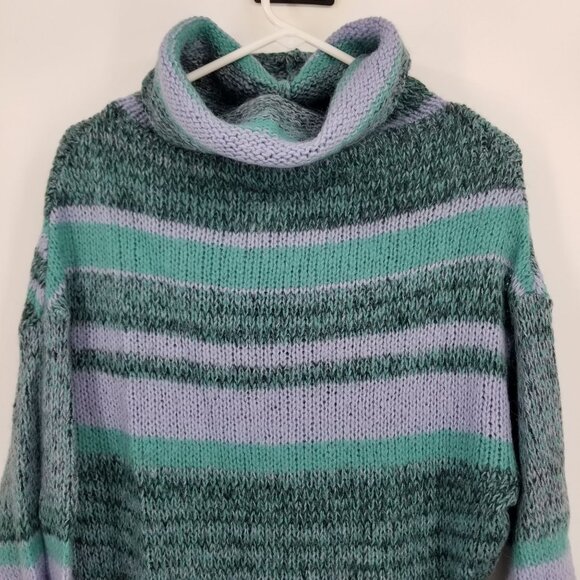 Free People Candy Stripe Waterfall Women's Wool and Alpaca Blend Sweater Size Sm - Picture 8 of 13